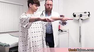 Skinny And Pale Teen Guy Visits His Doctor And After A Full Body Examination He Got Fucked