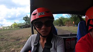 ATV buggy tour with his Thai girlfriend