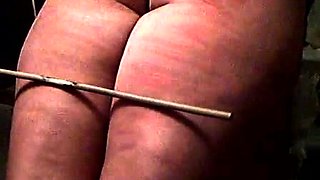 A caning for a very naughty lady