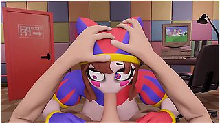 Car Toon - Pomni The Amazing Digital Circus Pomni Makes Sloppy Blowjob. Cum In Mouth Porn