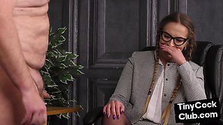 SPH office ladyboss degrades tiny penis