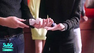 9 Guys, 1 Girl - Massive Cumshot Orgy