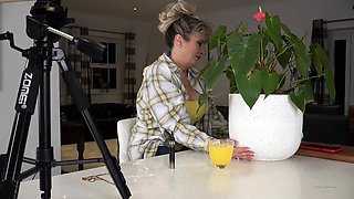 Blonde british pornstar kaz b masturbates public and outdoor