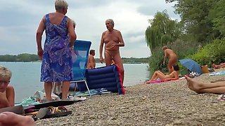 Nudist grandpa at the beach - 3