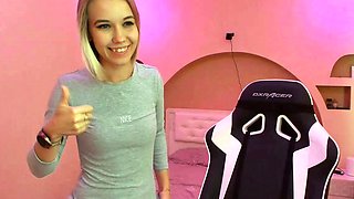 Blonde teen Sierras first erotic masturbation video