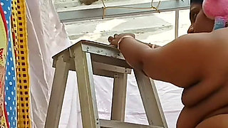 Indian Girl Going Naked Bts, Different Angles, Showing Her Sexy Ass and Boobs