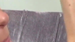 Horny big ass brunette loves a warm load on her face from his BBC