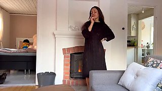 Angelina Love takes a huge cum load in her mouth after rimming her husband