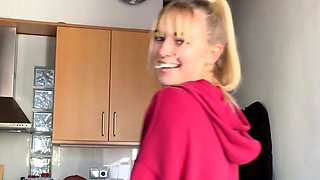 Busty blonde mature solo masturbation for webcam