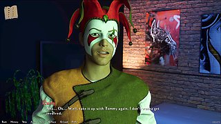 Interactive erotic story featuring a hot blonde with big tits in 3D