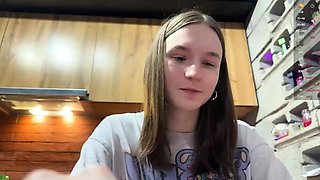 Close up teen foot worship