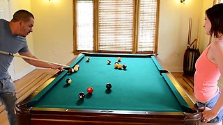 Hailey Little Rides a Cock on Top of a Pool Table in HD