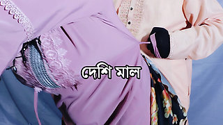 Muslim Hijabi Beautiful Housewife Fucking with Neighbor - With Clear Bangla Audio