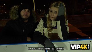 Blonde With Small Tits Caught Skating At Public Rink Gets Anal Pounded By Stanley Johnson And Funky Town