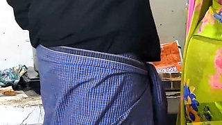 Uncut Homemade Romance Hot Mother-in-law's Kitchen Counter Action While Cooking