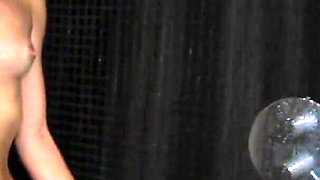 Sweet teen lesbo chicks pleasuring each other while taking a shower