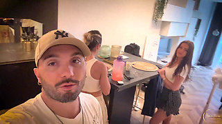 A Charming Visit with This Young and Busty Naughty Brunette