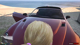 Trevor Sneaky Cheating with thick and curvy of dominant woman with perfect natural tits Tracey in his GT in the Beach part 2