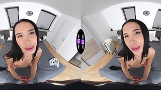 Alyssa Bounty's sultry scene with a massive cock in doggy style