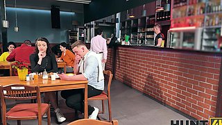 Alexander Tda and Charlotte Grey in public cuckold action with a stunning czech brunette