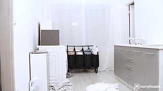 Cheating at Horny Hostel: Borrowing Your Boyfriend’s Dick - Charlie Dean and Tattooed Redhead Eva Ray