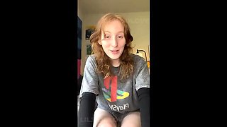 Hot Redhead Student Liljujulove Gets Motivated with Dildo in Bedroom