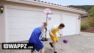 Swappz - mvp stepmothers beat their stepsons in basketball and then beat their penises