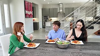 Redheaded MILF Dani and her hunky partner Rion: A steamy coupling of lustful passion