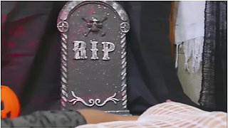 Natalie K - Halloween 25 Its Wet Outside So... Cum Inside! A Horny Hallows Preview Porno With