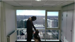 Pregnant Amateur Milf In Straitjacket Fucked In Public Office Building Before Work Lily Corinth