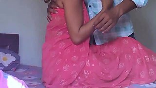 Bhabhi called her BOYFRIEND when no one was at home and commenced having good hook-up