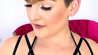 Big Boobed Blonde Masturbates With A Dildo In The Bathroom