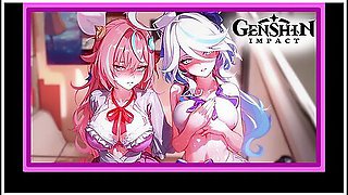 Car Toon In Genshin Impact - Varesa And Furina Await You In School Uniform