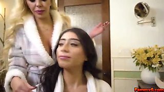 Blonde Stepdaughter Violet Myers Gets Her Big Tits Sucked By Stepmom Nina Elle In Hot Lesbian Spa Massage