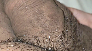 Step mom handjob pulling on step son big balls