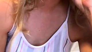 Blonde teen Sierras first erotic masturbation video