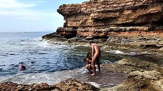 Public Beach Sex Caught by Divers