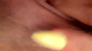 Brunette and her toys have close up masturbation sex