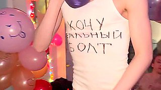 Friends Fucked At A Birthday Party And Had Each Other - Sex Train, Deep Throat And Cum