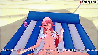Bikini-clad beauty fucked passionately on the beach