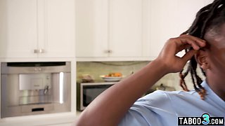 BIG BLACK COCK stepson impregnated his mom stepmom