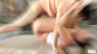 Reality kings - sultry cougar Alexis Fawx catches keiran staring at her boobs & determines to give him what he wants