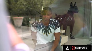 twenty one SEXTURY - Mind-blowing Honey Sarah Nice Gets Super-hot Facial cumshot After Being Dual Pounded By 2 Large Penises