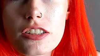 Spit Drenched Tease - Wet and Messy