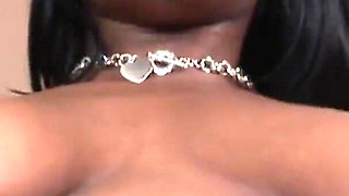 Hot big ass ebony gets a warm load from his black dick