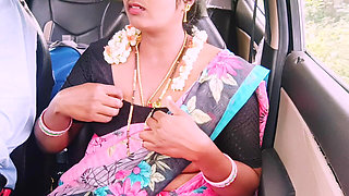 Indian Bhabi Car Sex Secretly Spends Time with Her Husband's Younger Stepbrother by Going on Long Drives