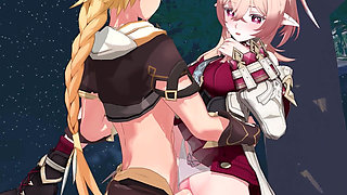 Genshin Impact - Linnea Outdoor Sex with Aether - Hentai 3D Animation