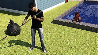 Intertwined Guy Is Having Fun With A Sexy Milf By The Pool Ep10