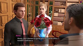 Perfect marriage: husband catches his wife in the office with another guy