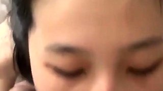 Japanese teen blowjob with creamy mustache